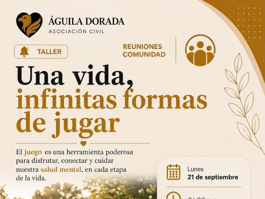 Flyer del taller Una vida, infinitas formas de jugar